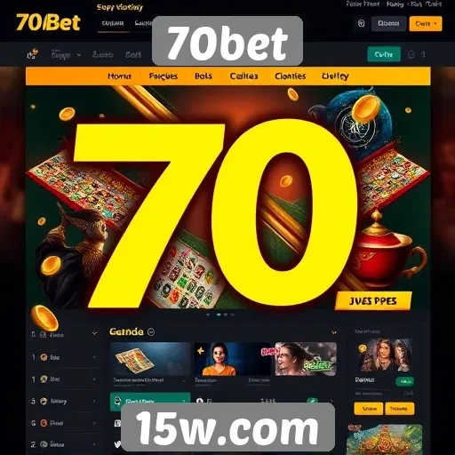 Interface do usuário da 70bet é intuitiva e acessível