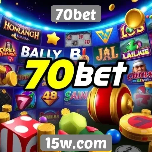 Variedade de jogos disponíveis na 70bet